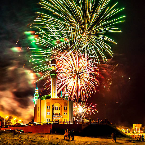 istock Fireworks in the city 473746070