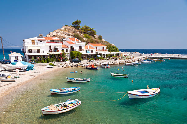 istock Scene in Kokkari on Samos, Greece 473747136