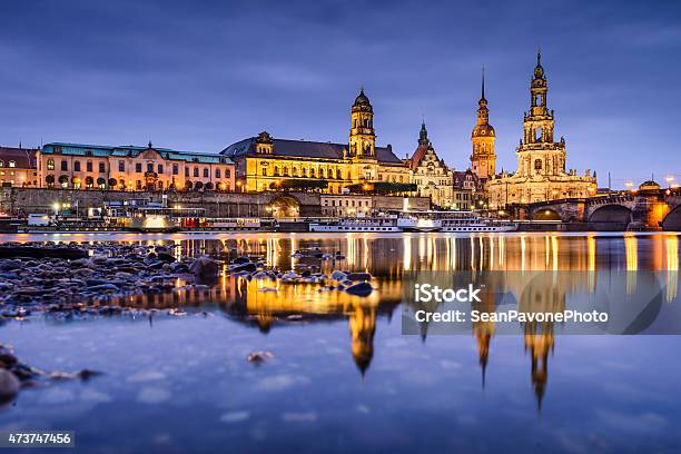 Dresden Germany Skyline Stock Photo - Download Image Now - 2015, Anglo-Saxon, Canal