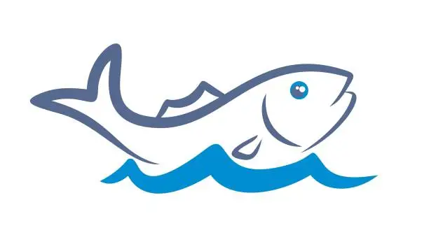 Vector illustration of The logo of the fish.