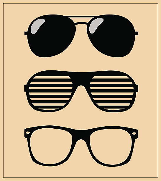 ilustraciones, imágenes clip art, dibujos animados e iconos de stock de печатьset de gafas de sol de fondo ilustración vectorial - river wear illustrations