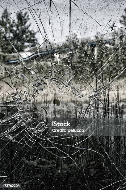 Shattered Glass Stock Photo - Download Image Now - 2015, Blue, Broken