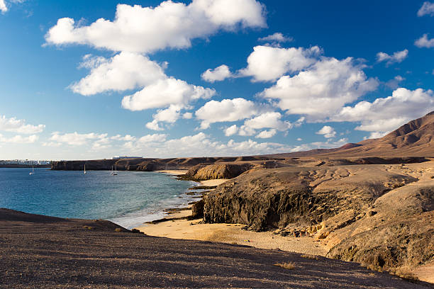 istock view over small bay at Papagayo beach 473768304