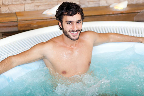 istock Man relaxing in a beauty farm 473768387