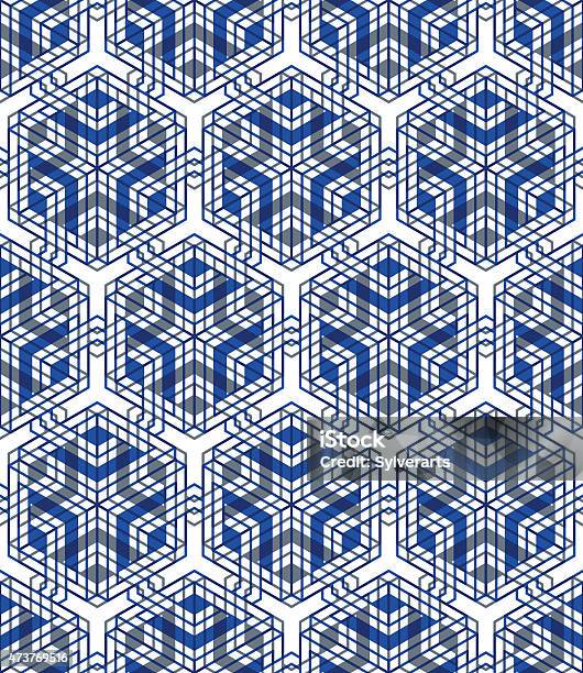 Seamless Optical Ornamental Pattern With Threedimensional Geome Stock Illustration - Download Image Now