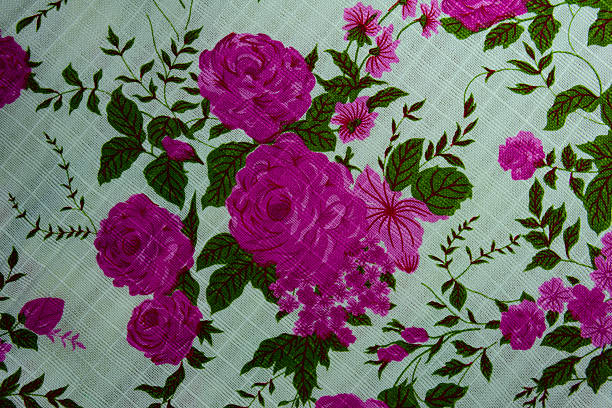 istock Background pink roses on cotton 473769678