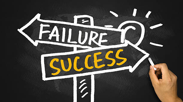 istock success or failure signpost hand drawing on blackboard 473775294
