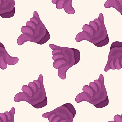 Left Hand Pattern Background Hand Cartoon Seamless Pattern Background Stock Illustration - Download ...