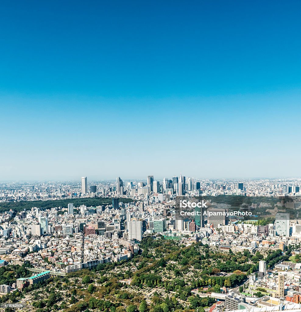 Aerial view of Shinjuku, Tokyo Tokyo aerial view from Roppongi Hills. Northwest views toward Shinjuku.  Tokyo - Japan Stock Photo