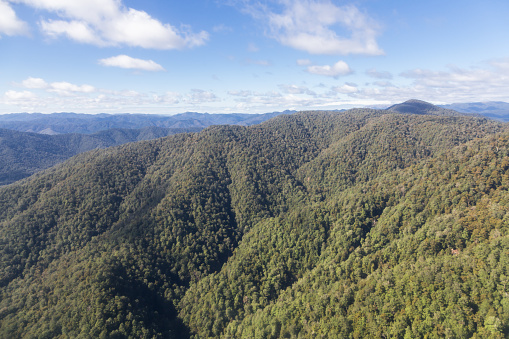 Kaimanawa Ranges seen from a helicopter
