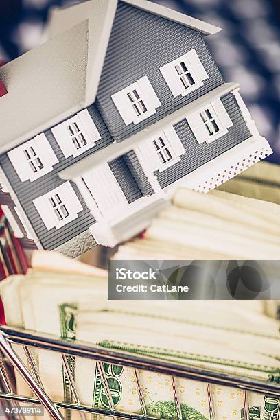 Cost Of The American Dream Us Mortgage Costs Us Currency Stock Photo - Download Image Now