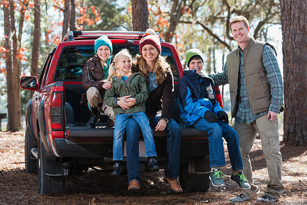 istock Family on a wilderness road trip in the fall 473790372