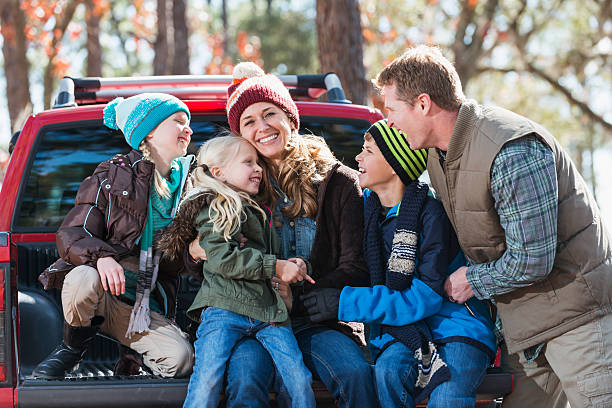 istock Family on a wilderness road trip in the fall 473790374