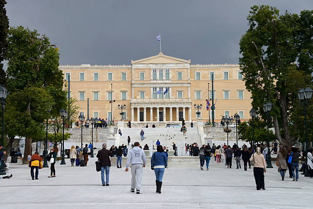 istock Black could over Hellenic Parliament, Athens, Greece 473790500