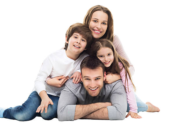 istock Young family with two children 473795790