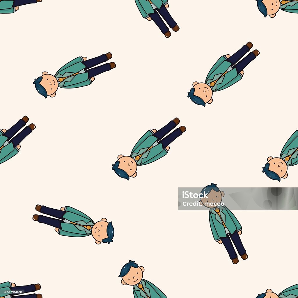 Cartoon Boy Pattern Boy Man Cartoon Cartoon Seamless Pattern Background Stock Illustration ...