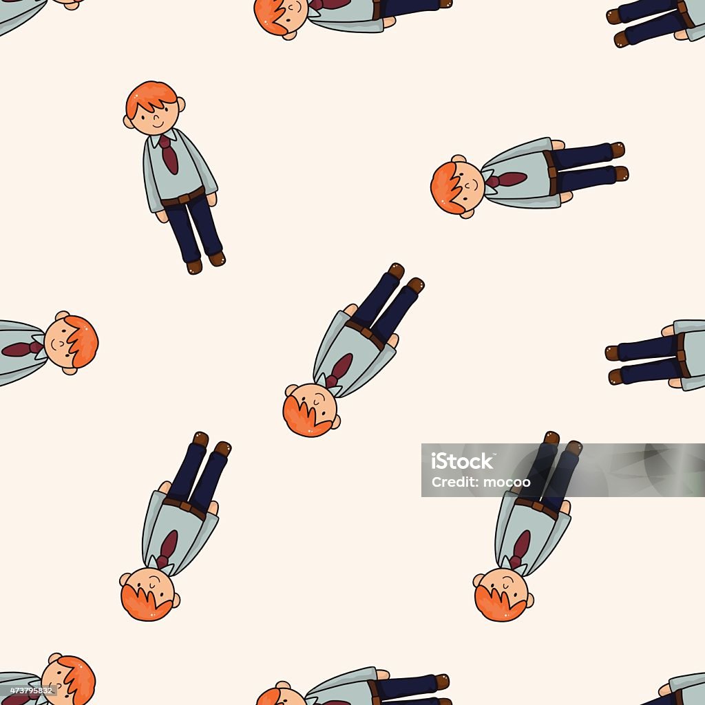Cartoon Boy Pattern Boy Man Cartoon Cartoon Seamless Pattern Background Stock Illustration ...