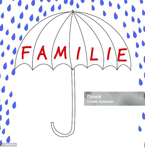 Familie Family In German Stock Illustration - Download Image Now - 2015, Care, Computer Graphic