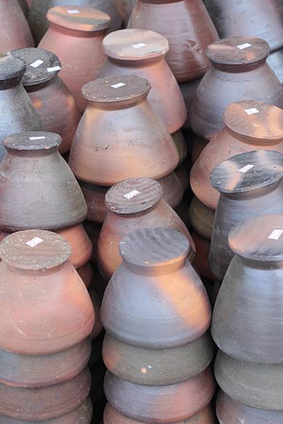 istock Earthenware brown for sale in Asia 473804182