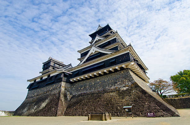 Kumamoto,Japan - November 16, 2014: Kumamoto Castle is a hilltop Japanese castle located in Chūō-ku, Kumamoto in Kumamoto Prefecture.  The castle keep is a concrete reconstruction built in 1960.