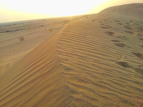 sunset view on the sand dune