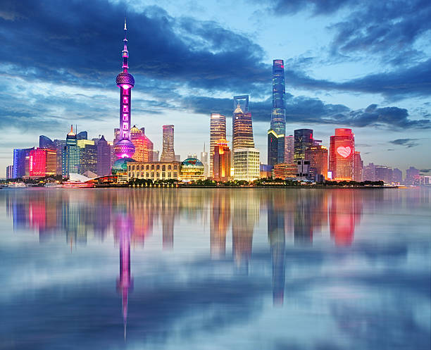 istock Shangahi skyline at night, China. 473811370