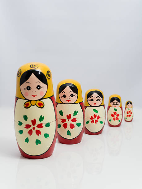 istock Russian dolls standing in a row (XXXLarge) 473821102