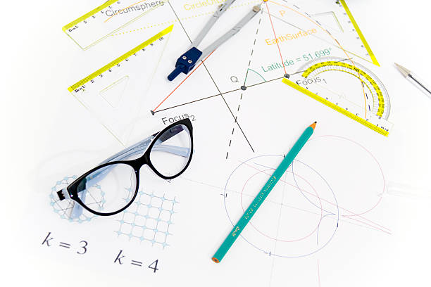 istock Business Architectural project, pair of compasses, glasses, rule 473822812