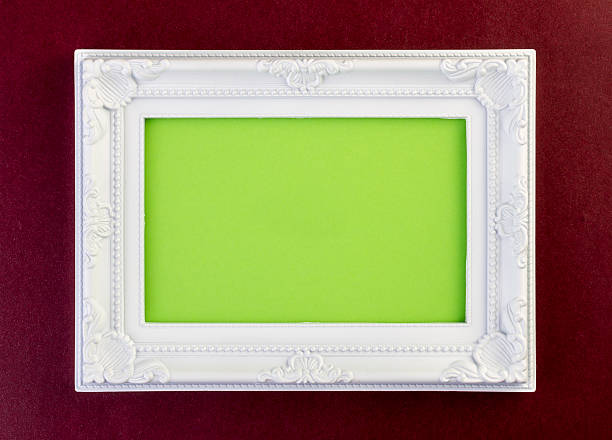 White Frame on dark red White Frame on dark red with green for your copy chroma key photos stock pictures, royalty-free photos & images