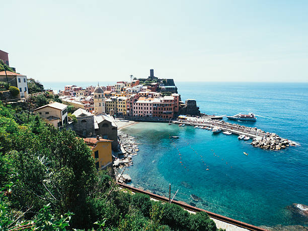 Vernazza View From Above - Vintage Postcard