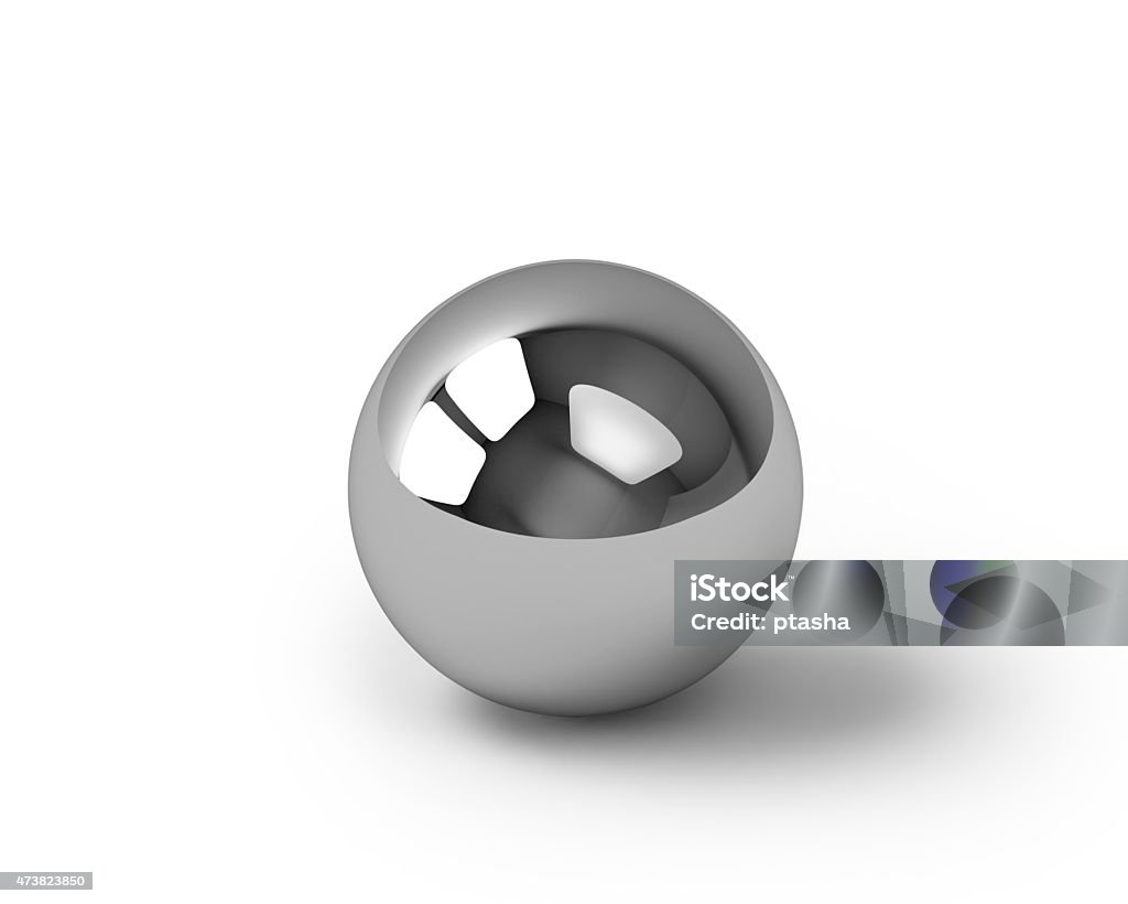 Glossy metal sphere with clipping path Metal sphere render, isolated on white with clipping path Sphere Stock Photo