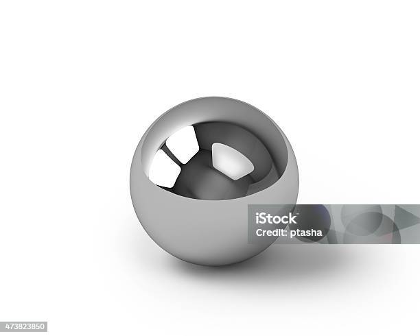 Glossy Metal Sphere With Clipping Path Stock Photo - Download Image Now - Sphere, Metal, Chrome