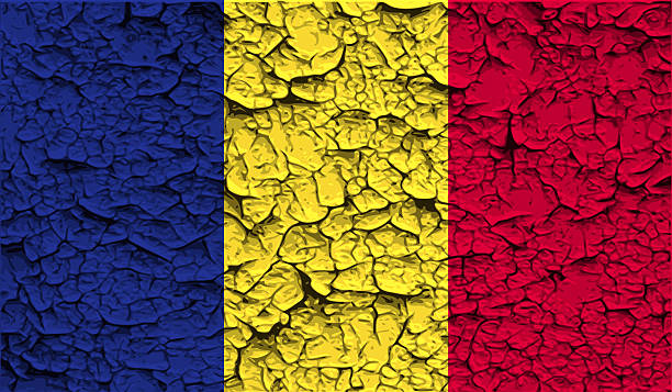 istock Flag of Romania with old texture. 473830472