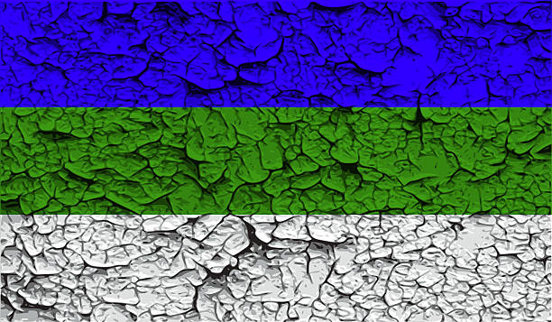 Flag of Komi with old texture.
