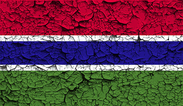 istock Flag of Gambia with old texture. 473831370