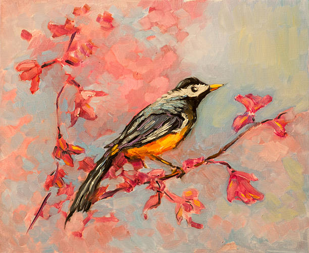 Original Oil Painting On Paperparrot On Wood Stock Illustration - Download  Image Now - Oil Painting, Bird, Animal - iStock