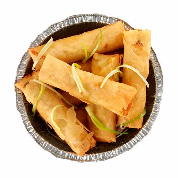 Spring Rolls With Green Onions-Photographed on Hasselblad H3D2-39mb Camera Camera