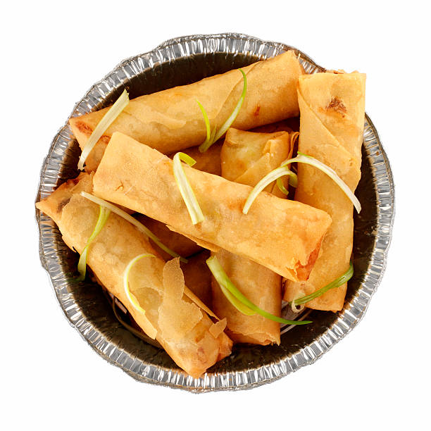 chinese take out, spring rolls - 春卷 個照片及圖片檔