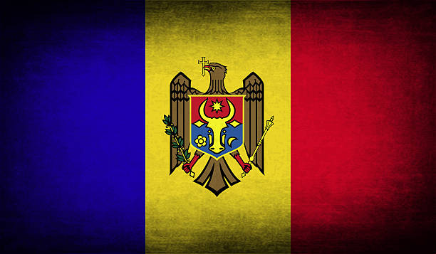 istock Flag of Moldova with old texture. 473834994