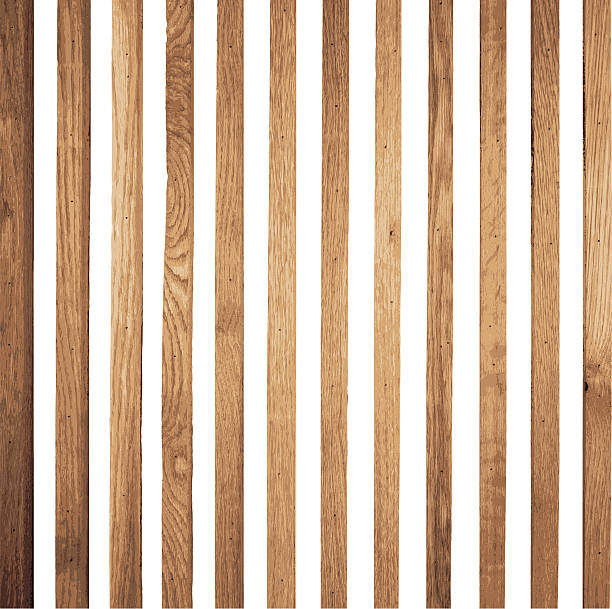 stockillustraties, clipart, cartoons en iconen met brown wood stripe background vector - plank timmerhout
