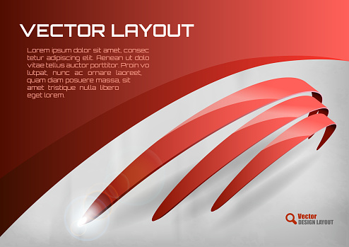 Red layout. Vector design elements.