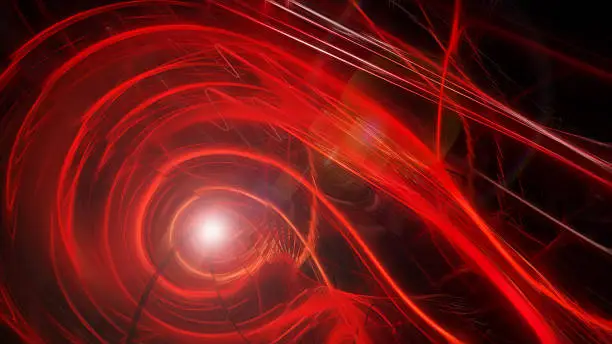 Red abstract energy circles