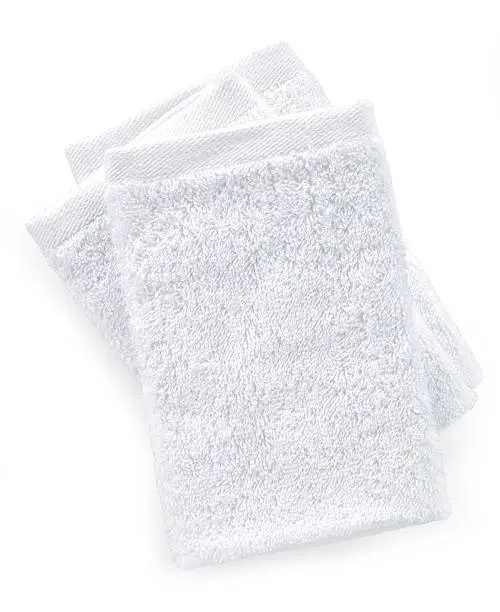 white spa towels, top view