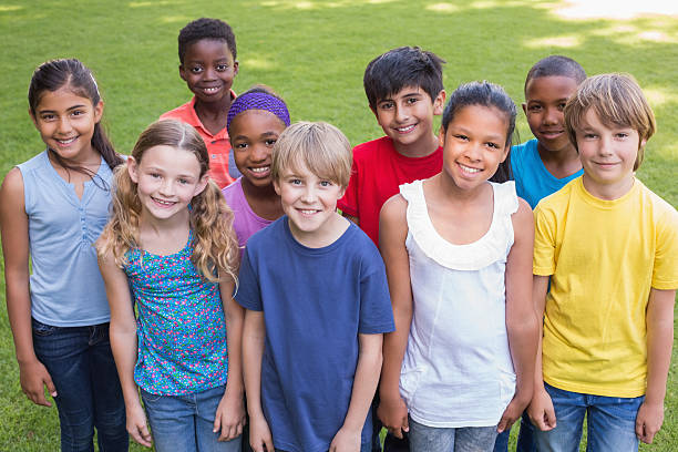 istock Happy friends in the park 473838488