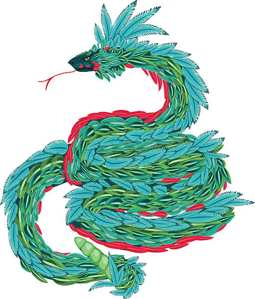 Vector illustration of Quetzalcoatl