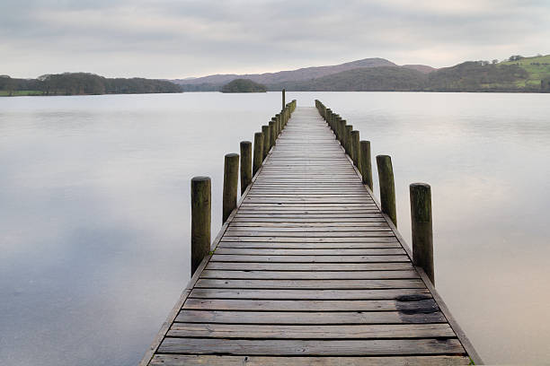 istock Wooden jetty  in the lake district 473839218