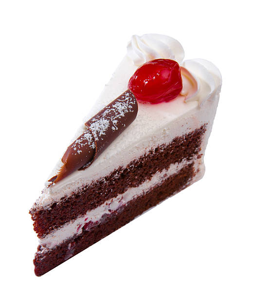 istock Chocolate cake with cherry on top and mousse 473842754