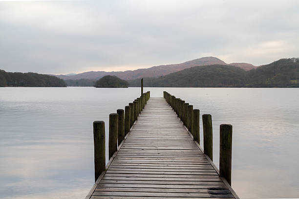 istock Wooden jetty  in the lake district 473842830