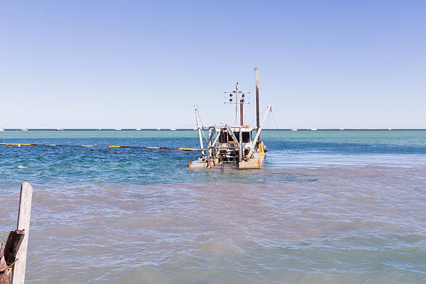 Dredging the Channel at Denham Shark Bay Western Australia