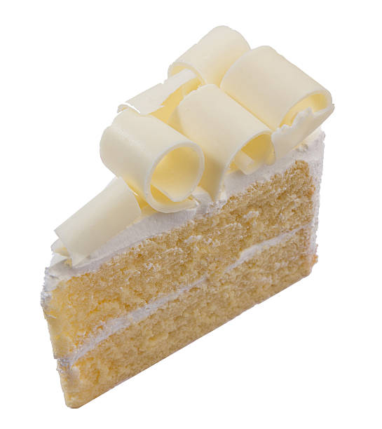 istock Piece of vanilla cake isolated 473847232